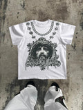 Men's Letter & Characters Graphic Print Round Neck Tee, Street Casual Regular Fit Short Sleeve T-shirt for Daily Wear,...
