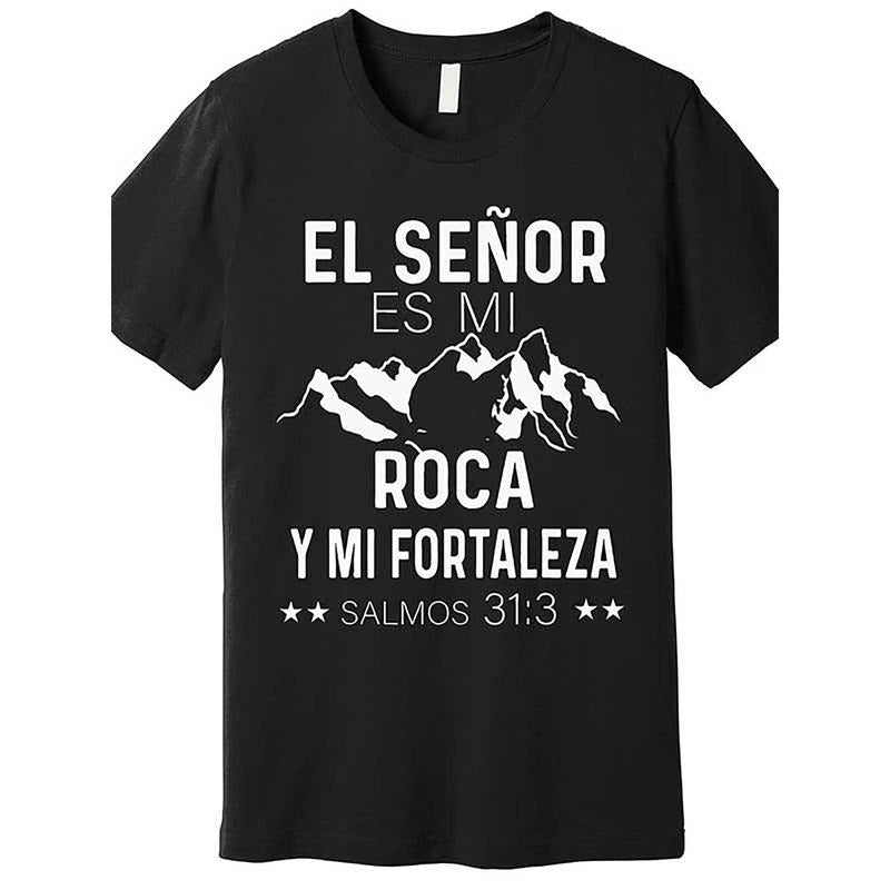 Men's Premium Cotton T-Shirt with Spanish Christian Scripture