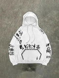 Men's Regular Fit Graphic Print Hoodie, Casual Street Long Sleeve Hooded Sweatshirt for Spring & Fall, Fashion Men's Top...