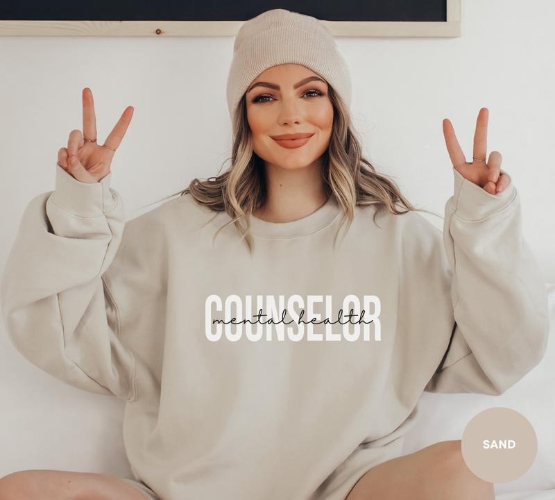 Mental Health Counselor Sweatshirt Mental Health Gift Mental Health Shirt Counselor Shirt Personalized Sweatshirt Gift...
