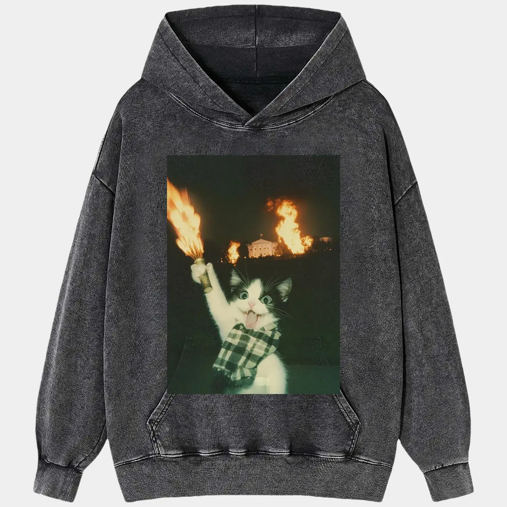 Meow Burning TEE Hoodie, Sweatshirt | CiraTrend.com (Image 2)