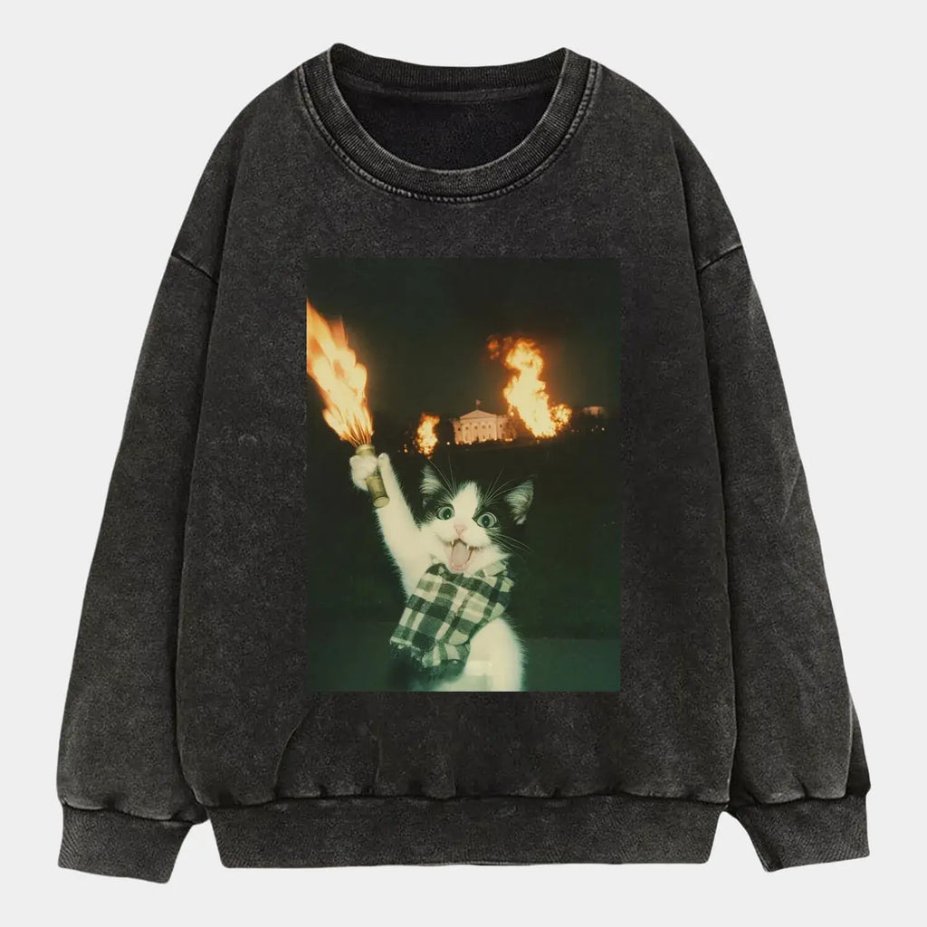 Meow Burning TEE Hoodie, Sweatshirt | CiraTrend.com (Image 5)