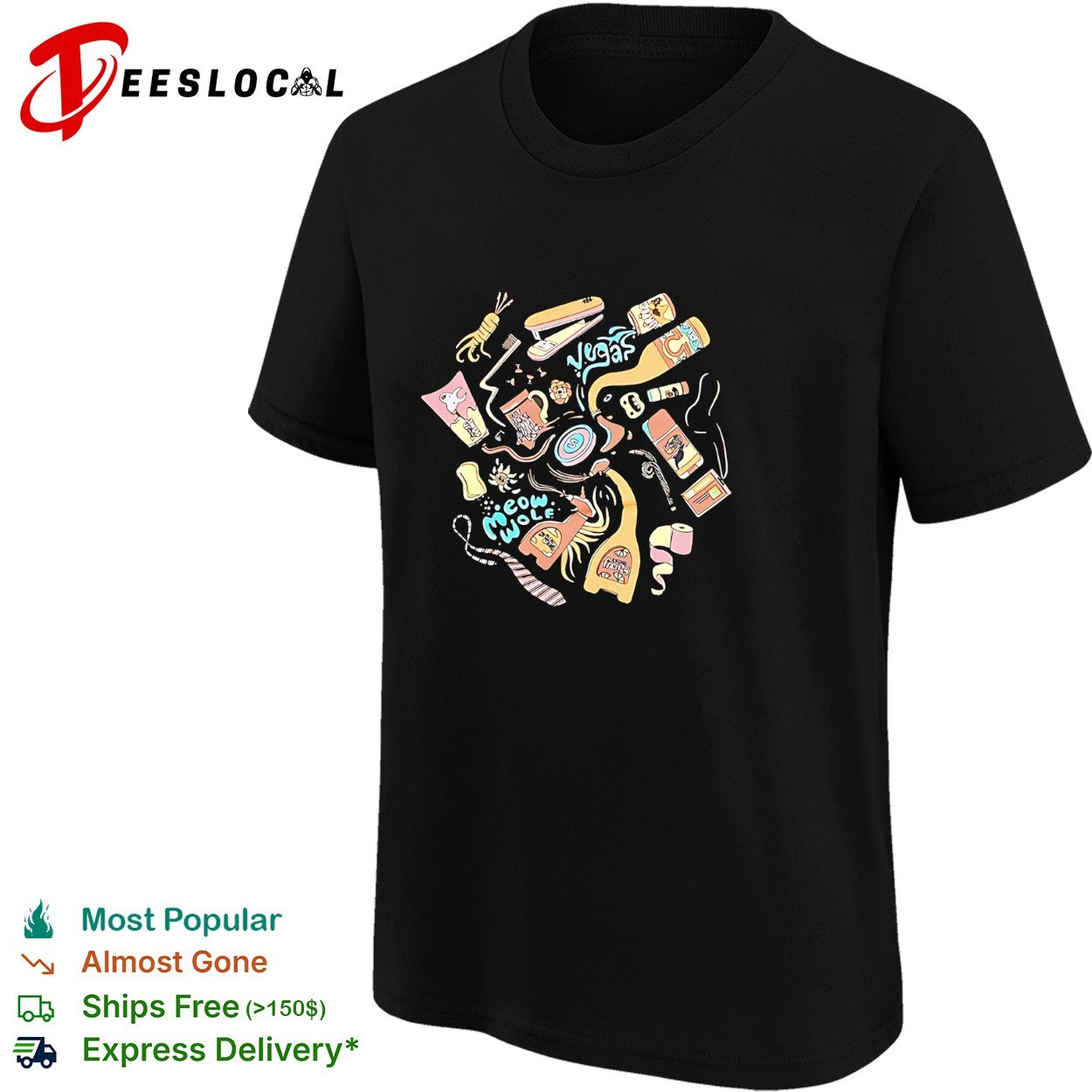 Meow Wolf Vegas collage shirt
