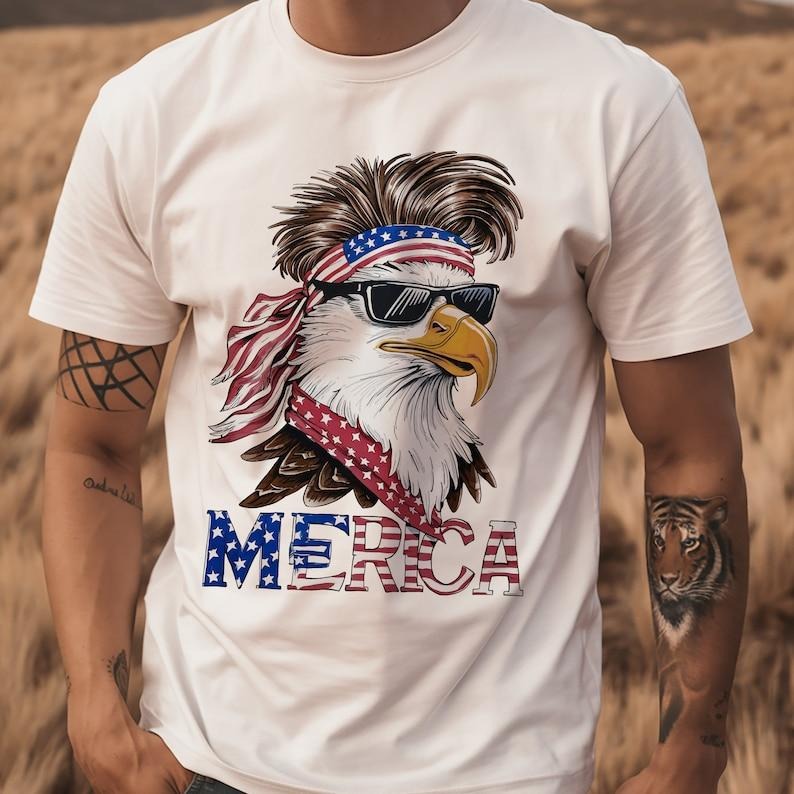 Merica Mullet Eagle Shirt 2024 USA trendy 4th fourth of July T-shirts  T-shirt, sweater and Hoodie Sweatshirt | CiraTrend.com