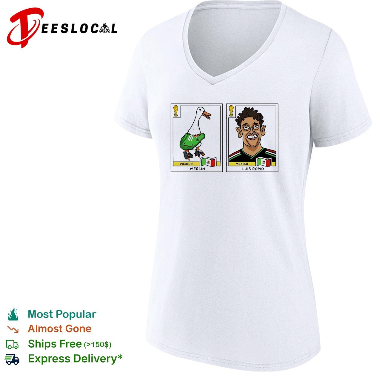 Merlin and Luis Romo Mexico National Team World Cup Soccer Cards shirt