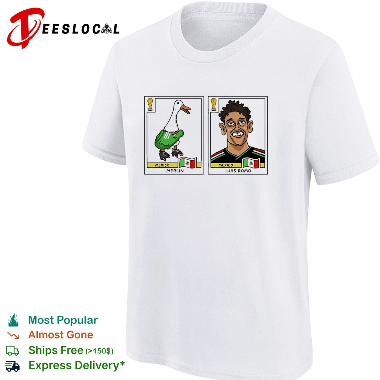 Merlin and Luis Romo Mexico National Team World Cup Soccer Cards shirt