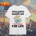 Merry Christmas Minions Asshole Husband And Smartass Wife Best Friends For Life shirt