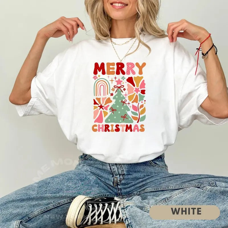 Merry Christmas Sweatshirt, Retro Merry Christmas Sweatshirt, Christmas Vibes Shirt, Festive holiday apparel, Christmas...