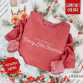 Merry Little Christmas Comfort Colors Sweatshirt, Xmas Sweater Womenswear, Holiday Crewneck T-Shirts, Hoodie | CiraTrend.com