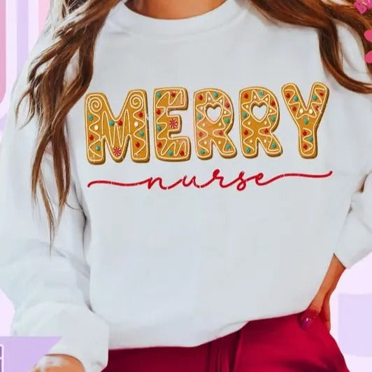 Merry Nurse Shirt, Christmas Merry Nurse Shirt, Textured Christmas Nurse, Festive Nurse Shirt, Xmas Nurse Shirt, Merry...