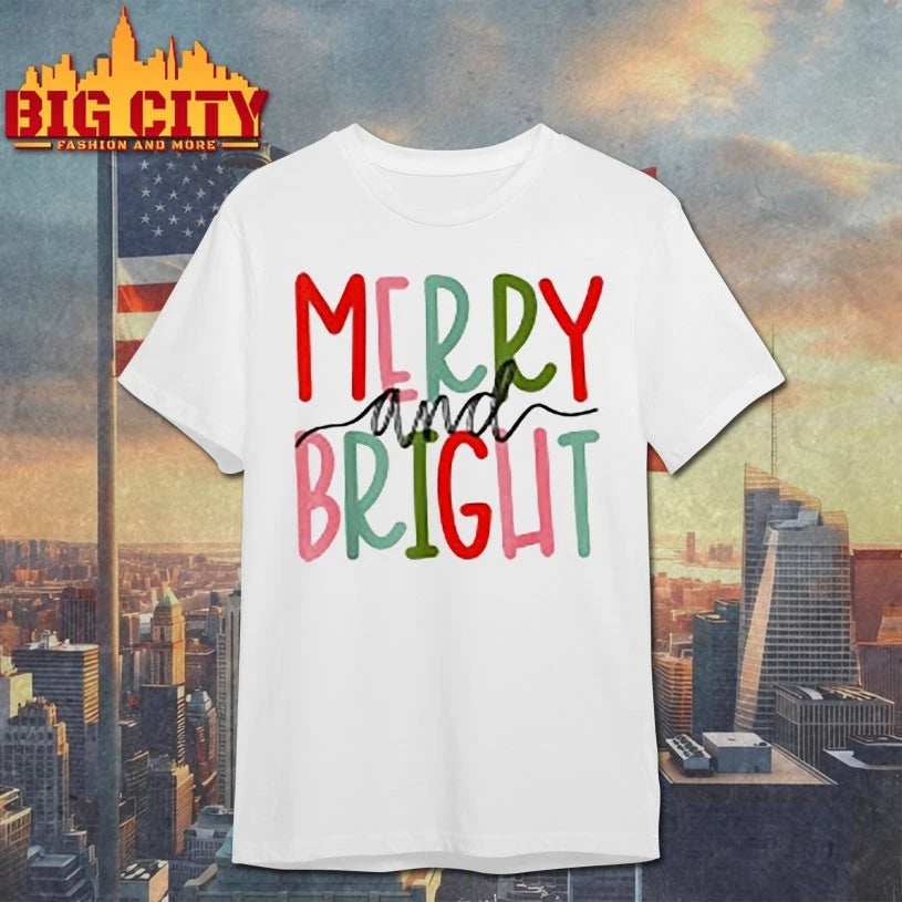 Merry and Bright Christmas 2025 shirt