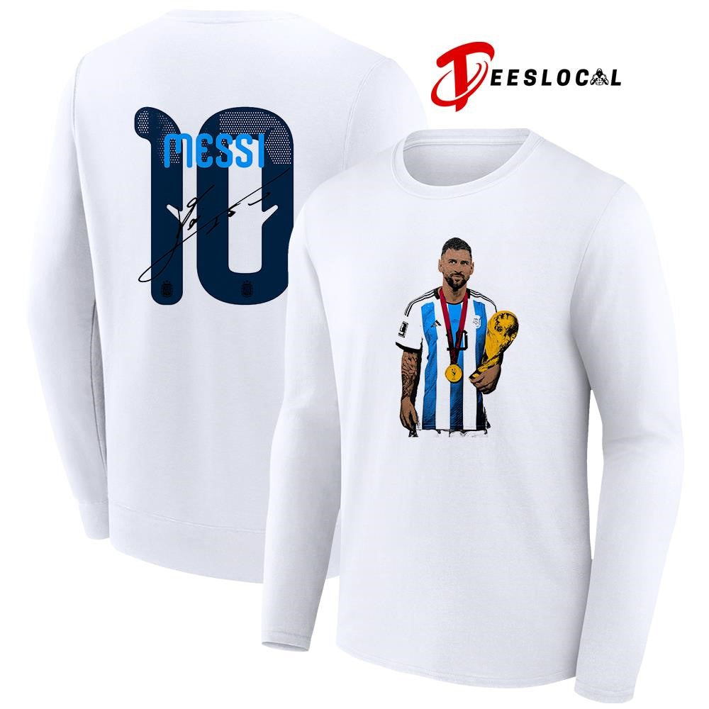 Messi World Cup name and number signature shirt