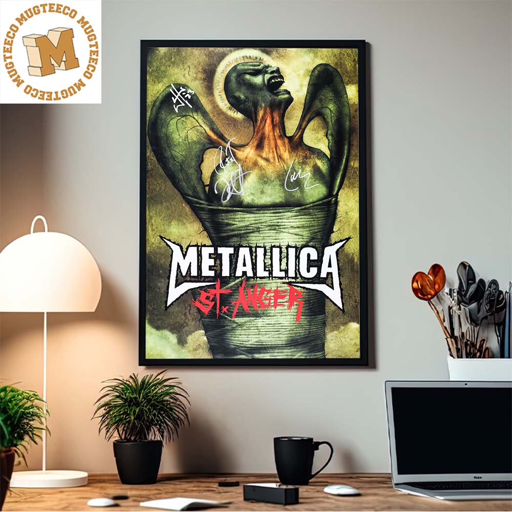 Metallica St. Anger 20 Years Of Anger Signatures Home Decor Poster Canvas
