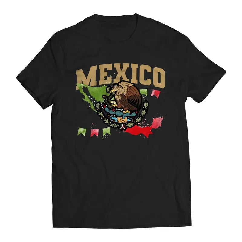 Mexican Flag Celebration Short Sleeve T-Shirt- Playera De Mexico Casual Classic Hoodie, Sweatshirt | CiraTrend.com
