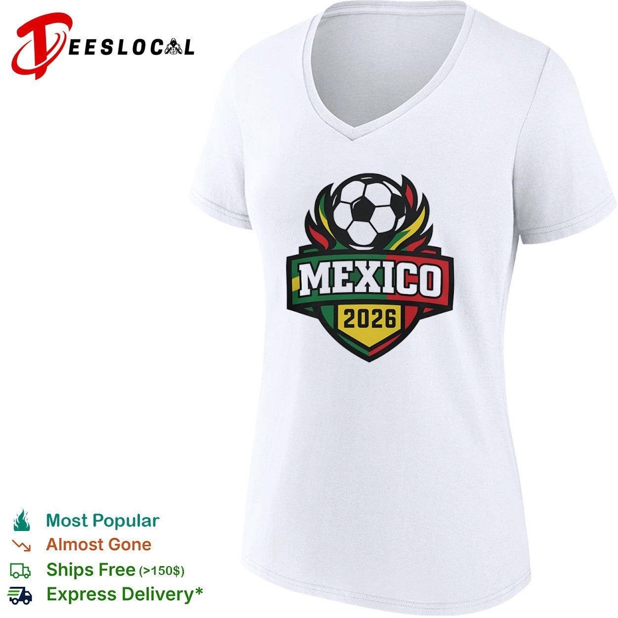 Mexico 2026 World Cup soccer logo shirt