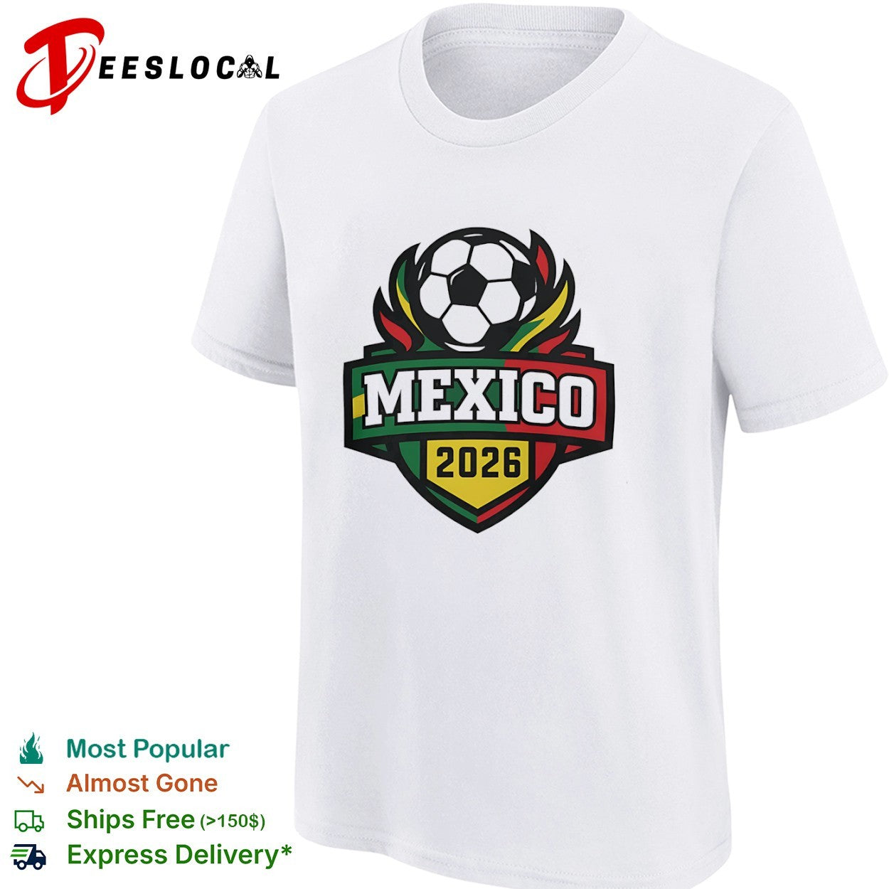 Mexico 2026 World Cup soccer logo shirt