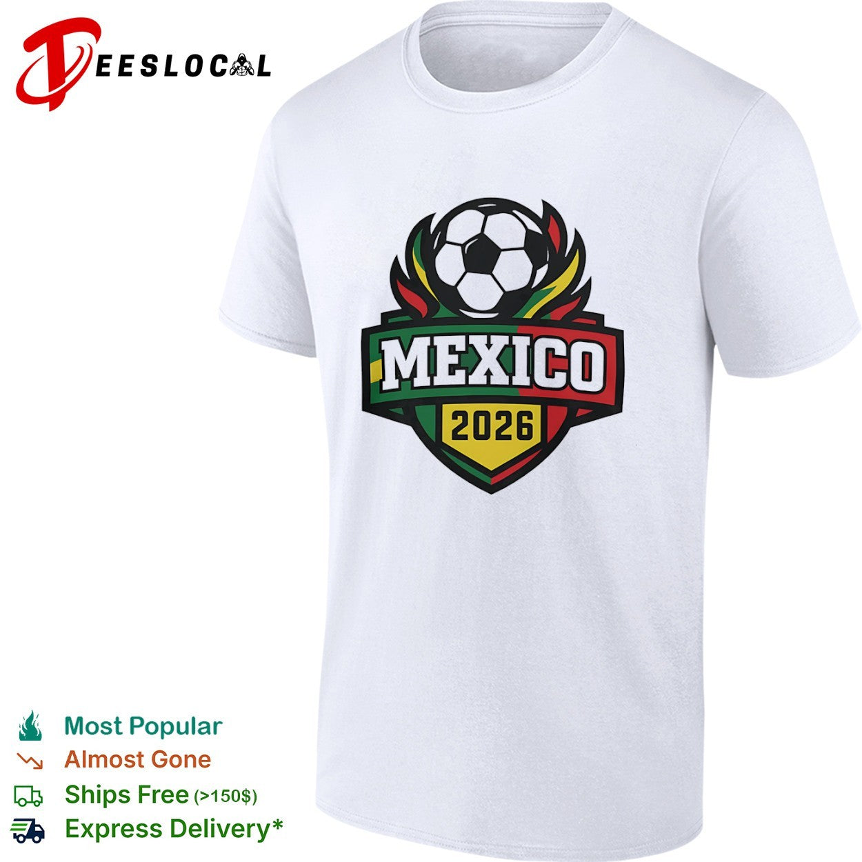 Mexico 2026 World Cup soccer logo shirt