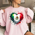Mexico Heart Flag Watorcolor Shirt, Mexico Independence Day Gift, Mexican Patriotic Hoodie, Unisex Sweater Pullover Tee...