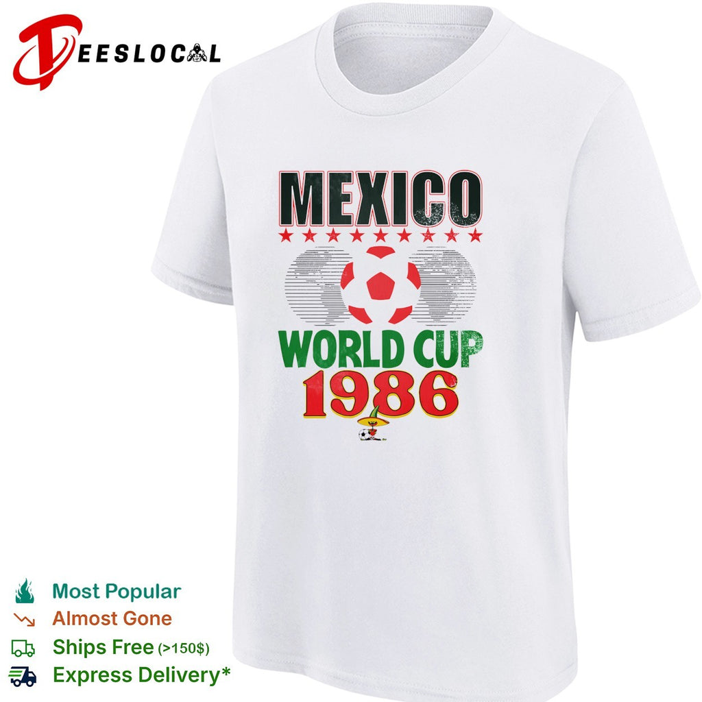 Mexico World Cup soccer ball 1986 shirt