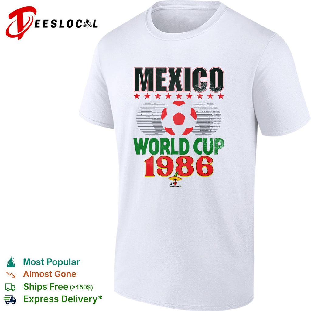 Mexico World Cup soccer ball 1986 shirt