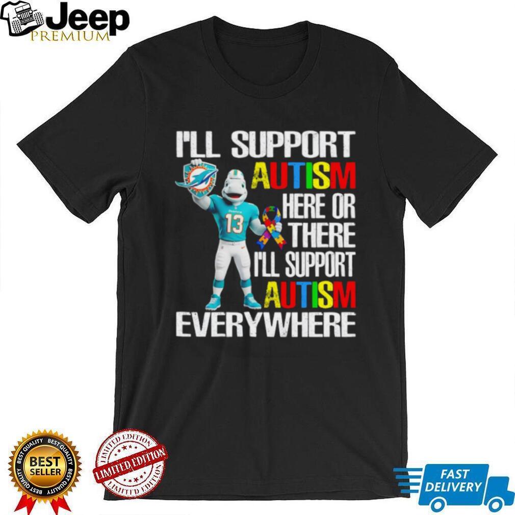 Miami Dolphins T.D. Mascot Autism Awareness Support T Shirt