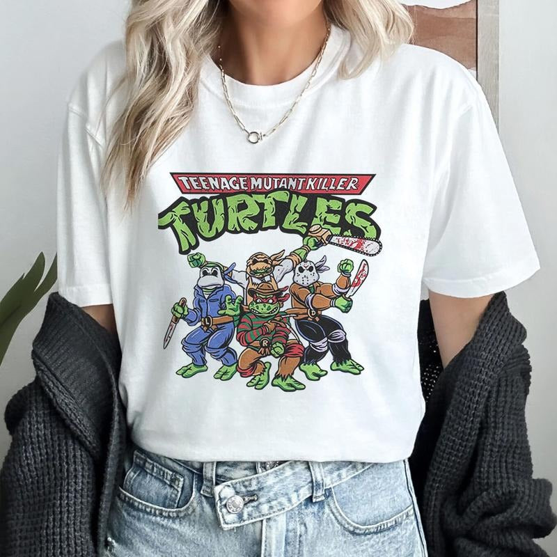 Michael Myers, Jason Voorhees, Freddy Krueger, Tenenage Mutant Killer Turtles T-Shirt Hoodie, Sweatshirt | CiraTrend.com
