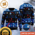 Michelob Ultra Beer Logo Reindeer Personalized Black And Blue Christmas Ugly Sweater