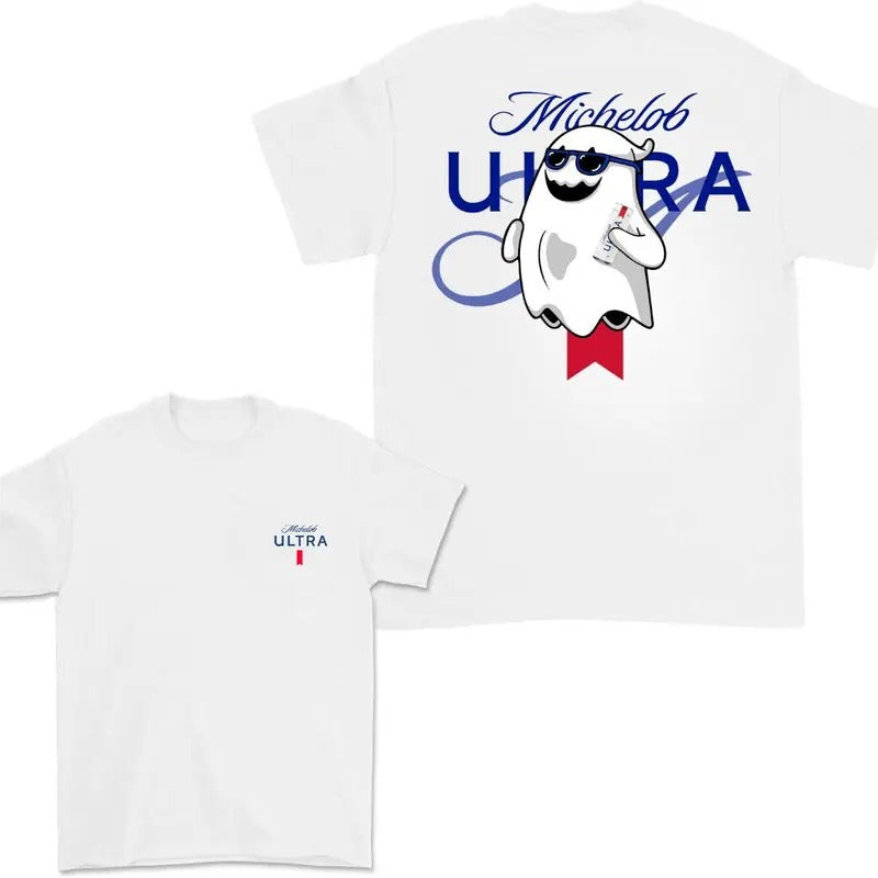 Michelob Ultra Ghost Halloween Unisex 2 Sided T-Sh_918 - Unisex And Inclusive - Multiple Colorways - Full Size Range...