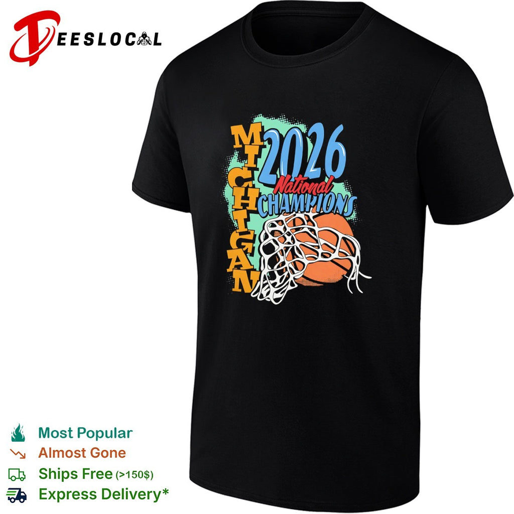 Michigan 2026 National Champions basketball net ball sports shirt