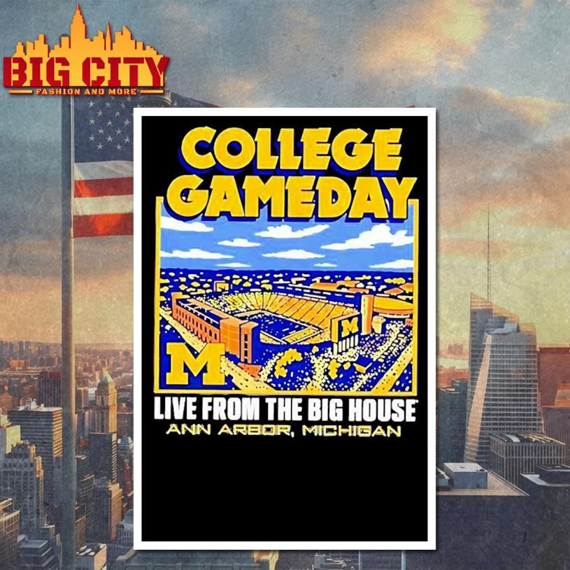 Michigan Wolverines Collage Gameday 2025 live from the Big House Shirt