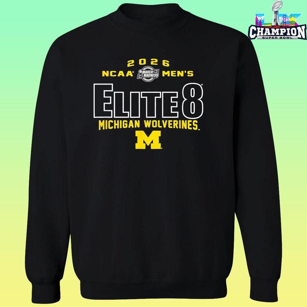 Michigan Wolverines Elite 8 2026 Men’s March Madness Shirt