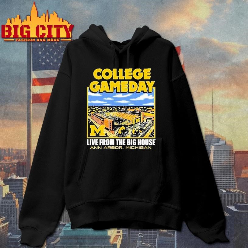 Michigan Wolverines Live From The Big House Ann Arbor College Gameday Stadium Shirt
