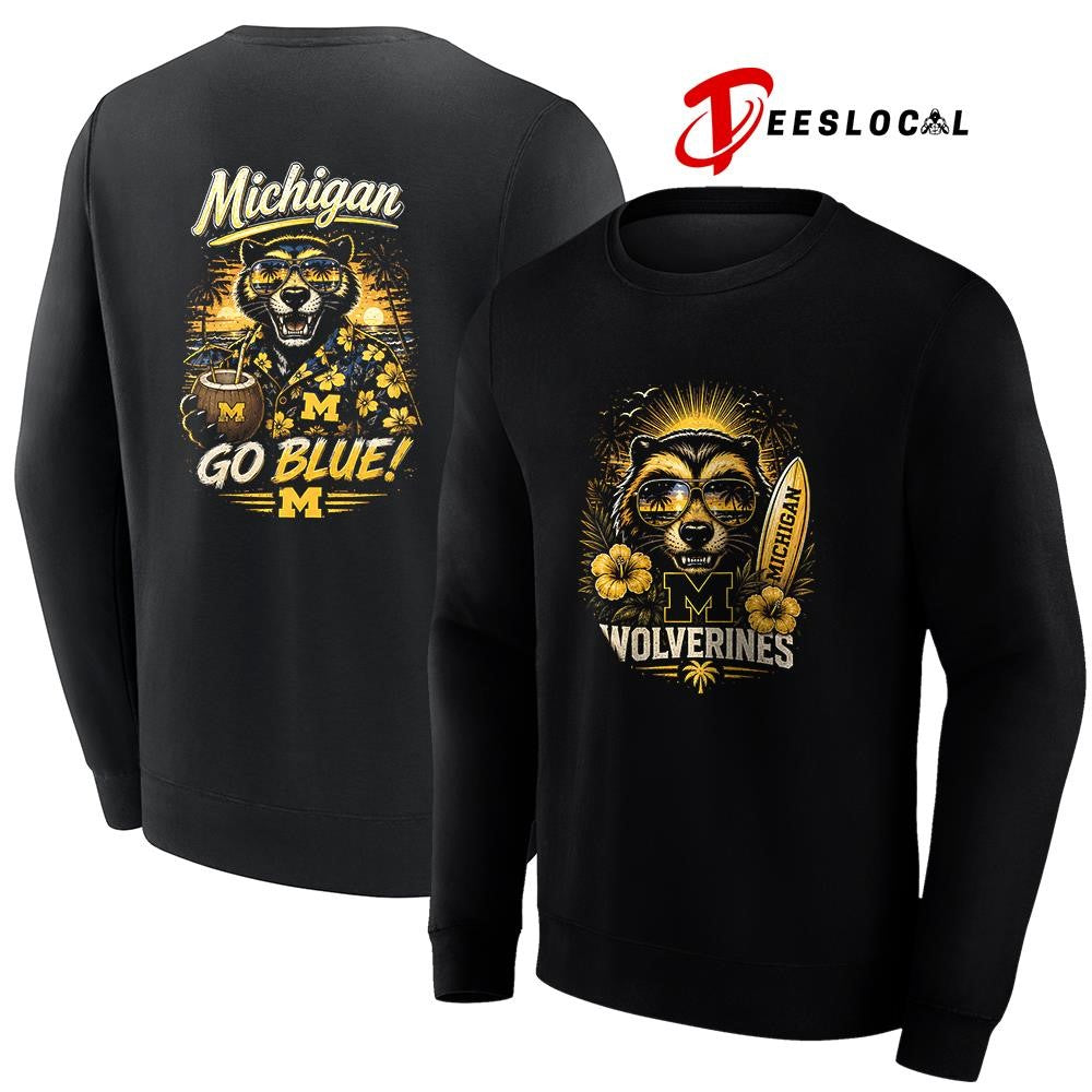 Michigan Wolverines NCAA Tropical mascot shirt