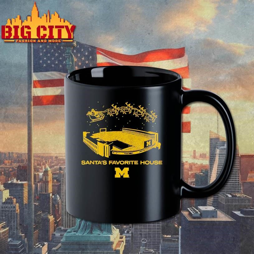 Michigan Wolverines football Santa’s Favorite House Stadium shirt