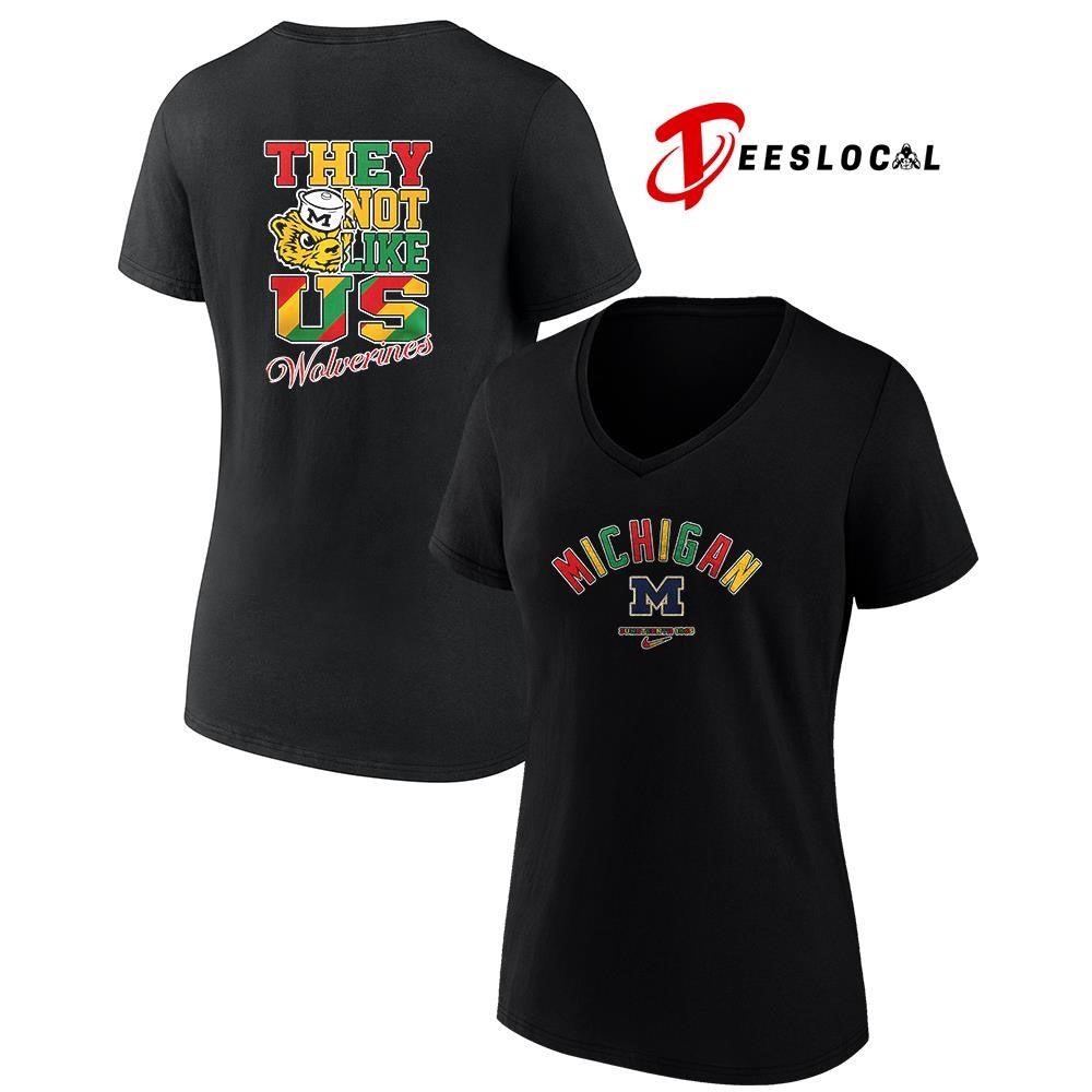 Michigan Wolverines x Juneteenth they not like us shirt