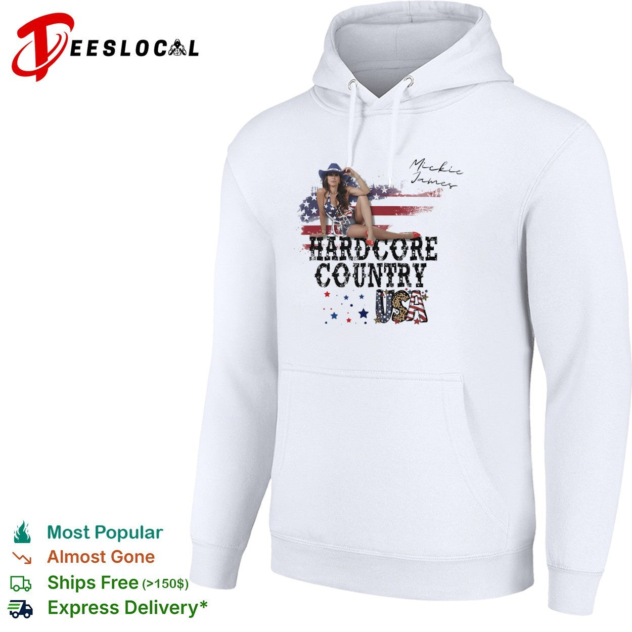Mickie James Hardcore Country USA American Flag Patriotic Wrestling shirt