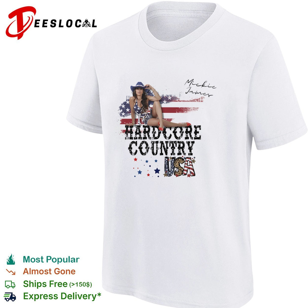 Mickie James Hardcore Country USA American Flag Patriotic Wrestling shirt
