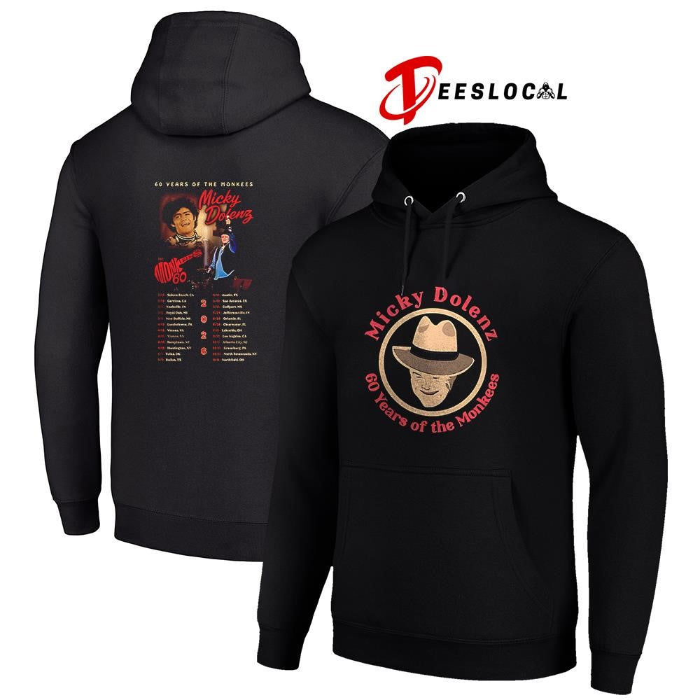 Micky Dolenz 60 years of the Monkees dates schedule shirt