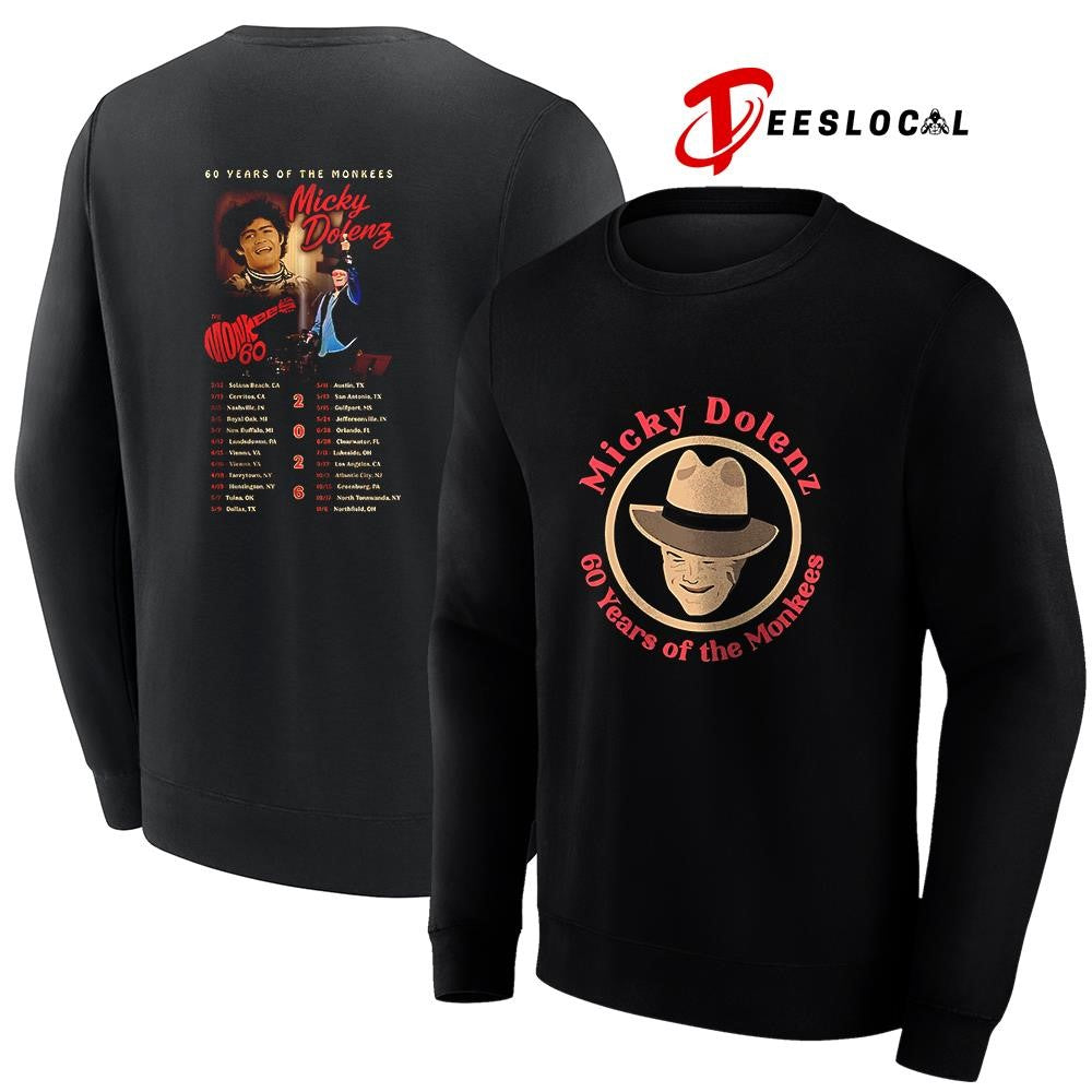 Micky Dolenz 60 years of the Monkees dates schedule shirt