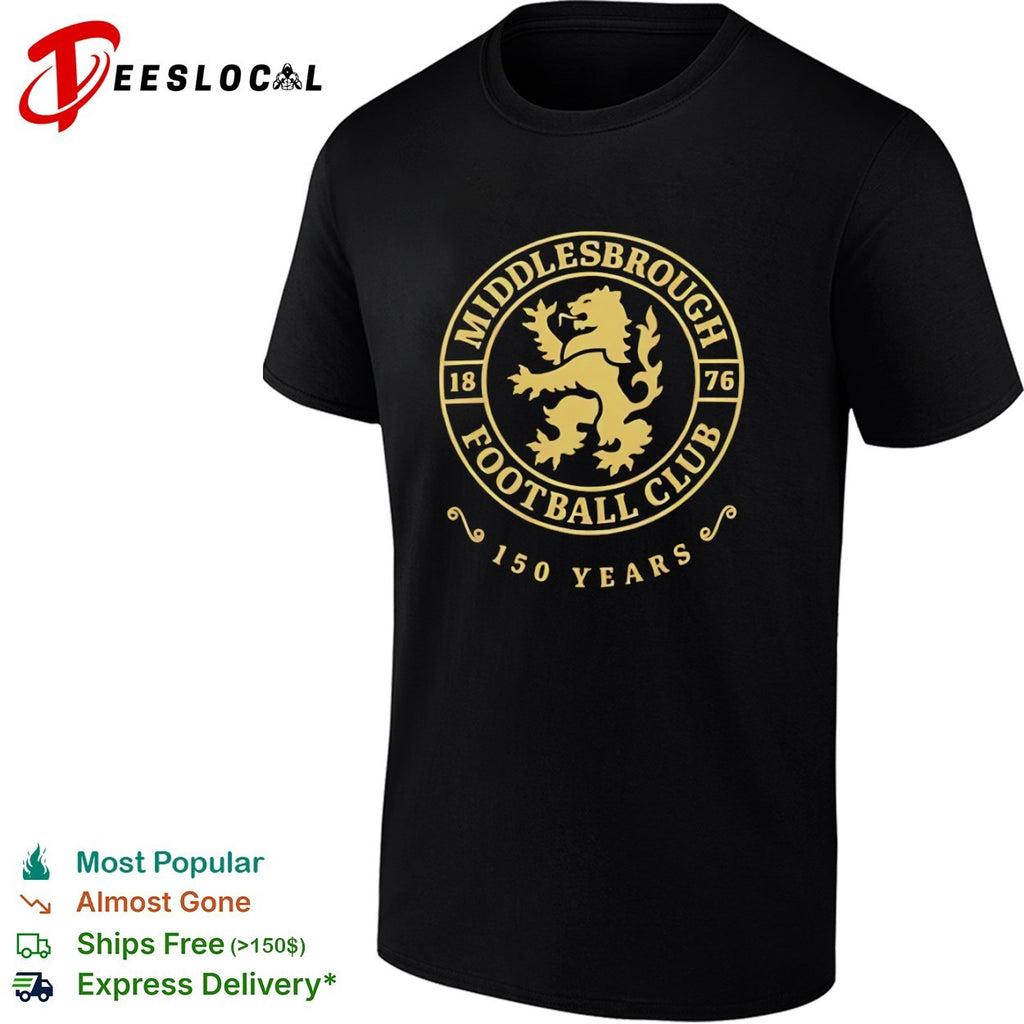 Middlesbrough Football Club 150 years golden lion logo shirt