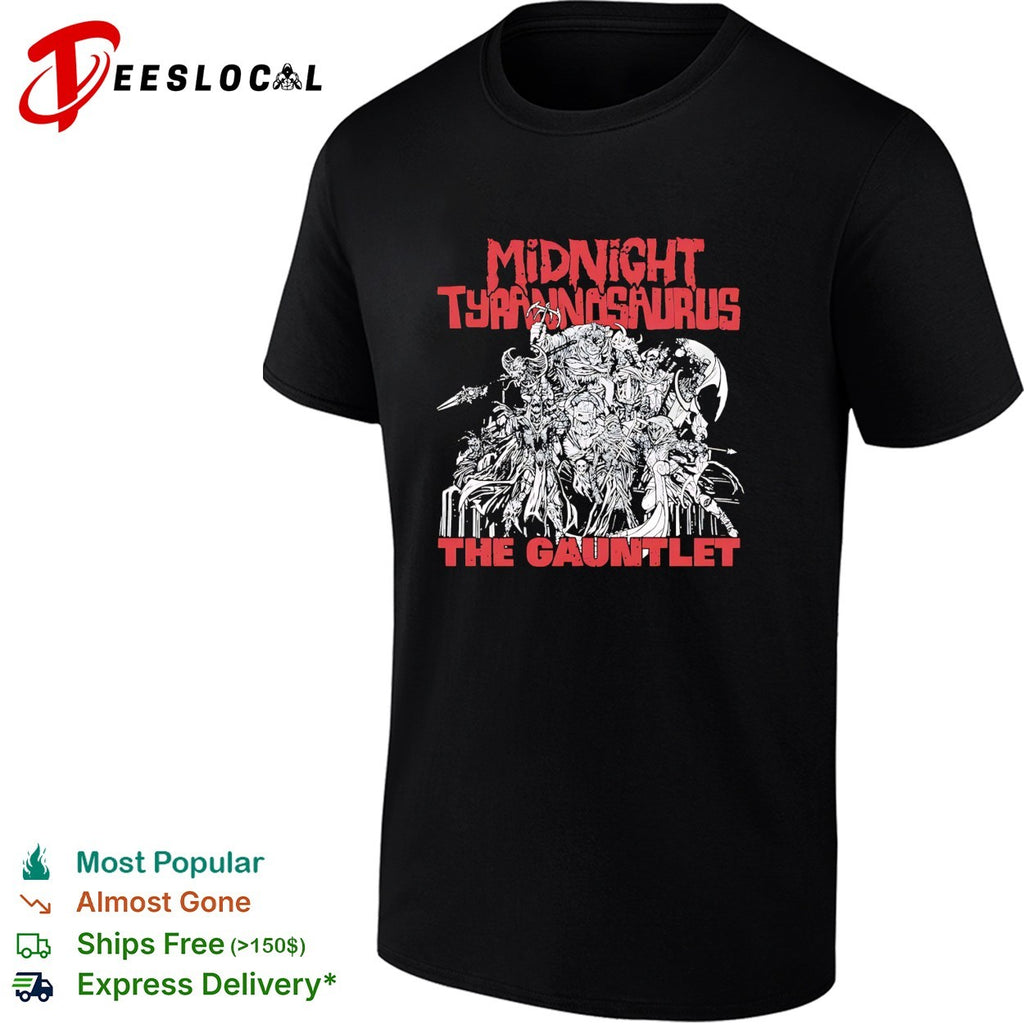 Midnight Tyrannosaurus the gauntlet dubstep shirt
