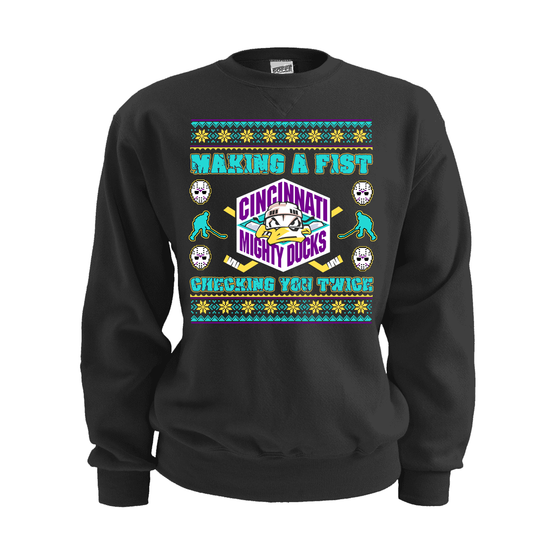 Cincinnati Mighty Ducks Ugly Christmas Sweatshirt T-Shirts, Hoodie | CiraTrend.com