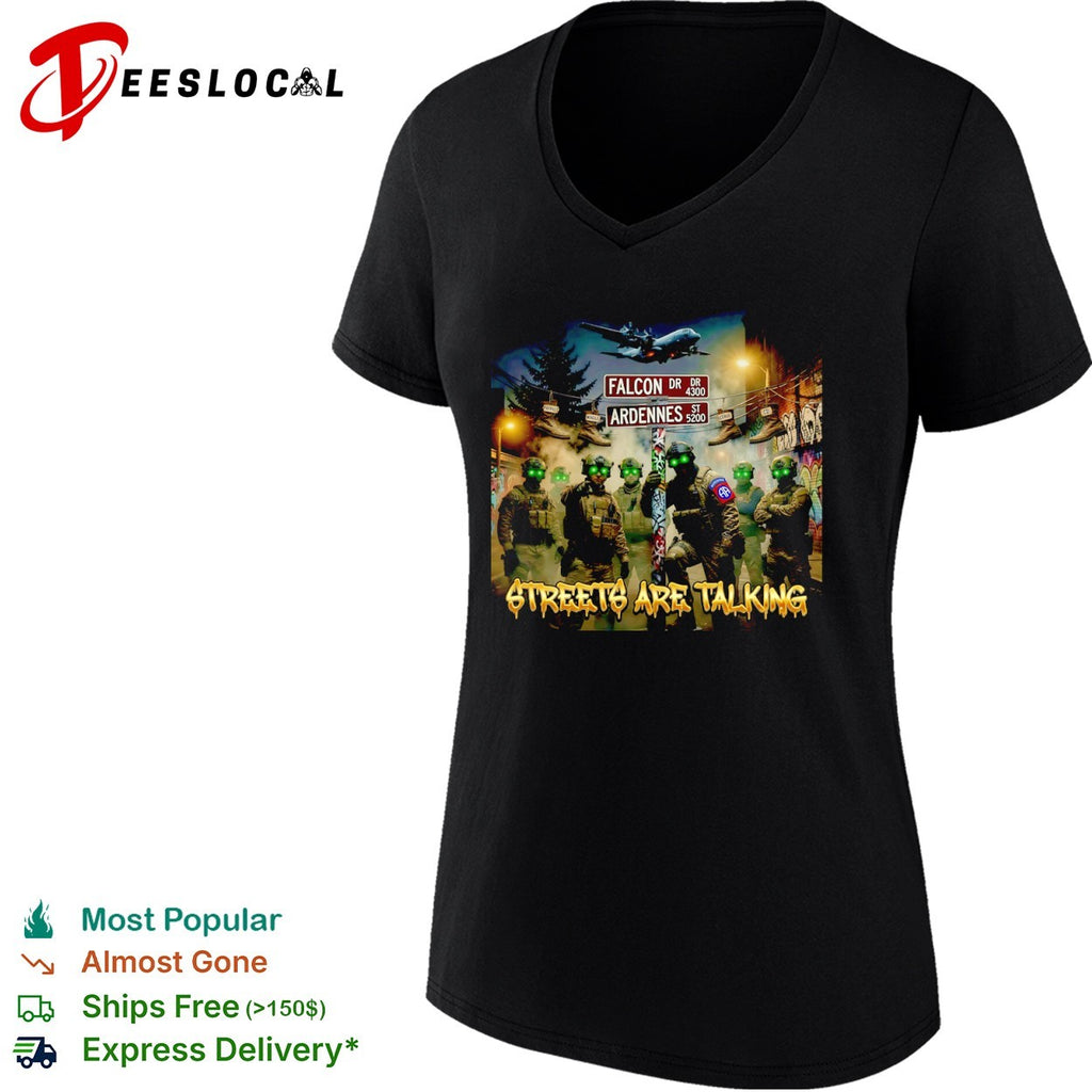 Military tactical soldiers falcon ardennes streets are talking shirt