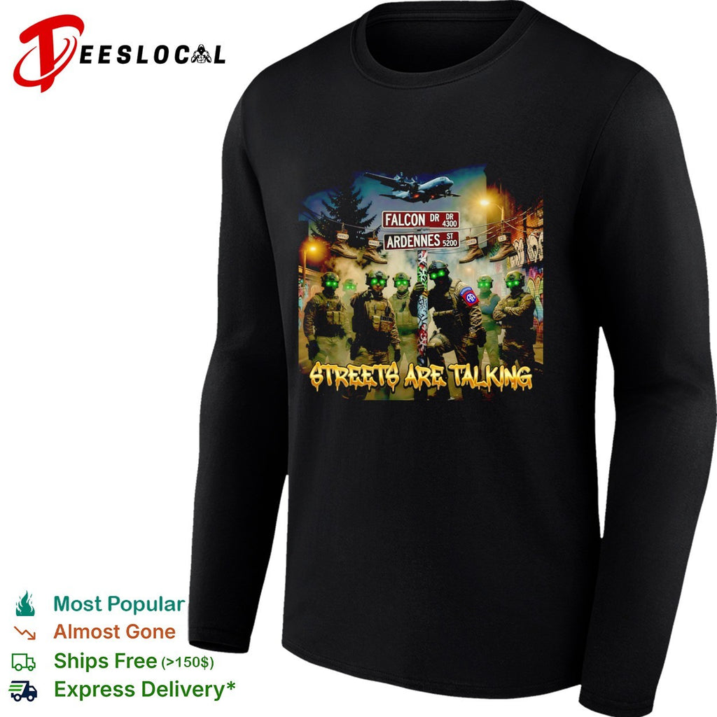 Military tactical soldiers falcon ardennes streets are talking shirt