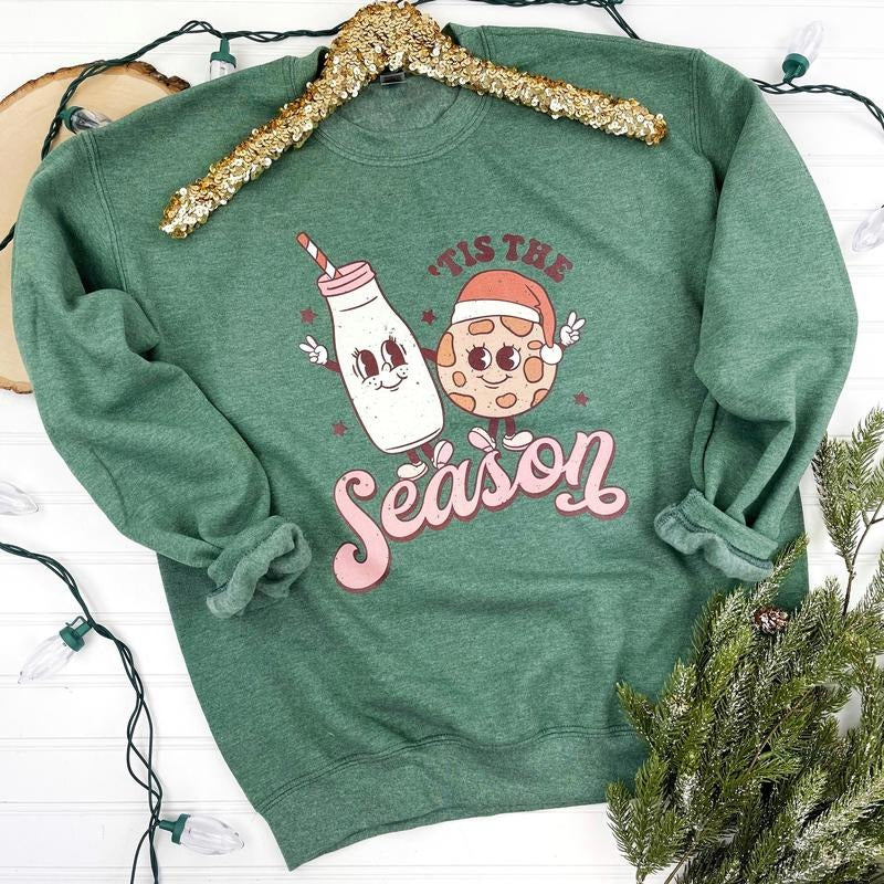 Milk & Cookies Tis The Season Sweatshirt T-Shirts, Hoodie | CiraTrend.com