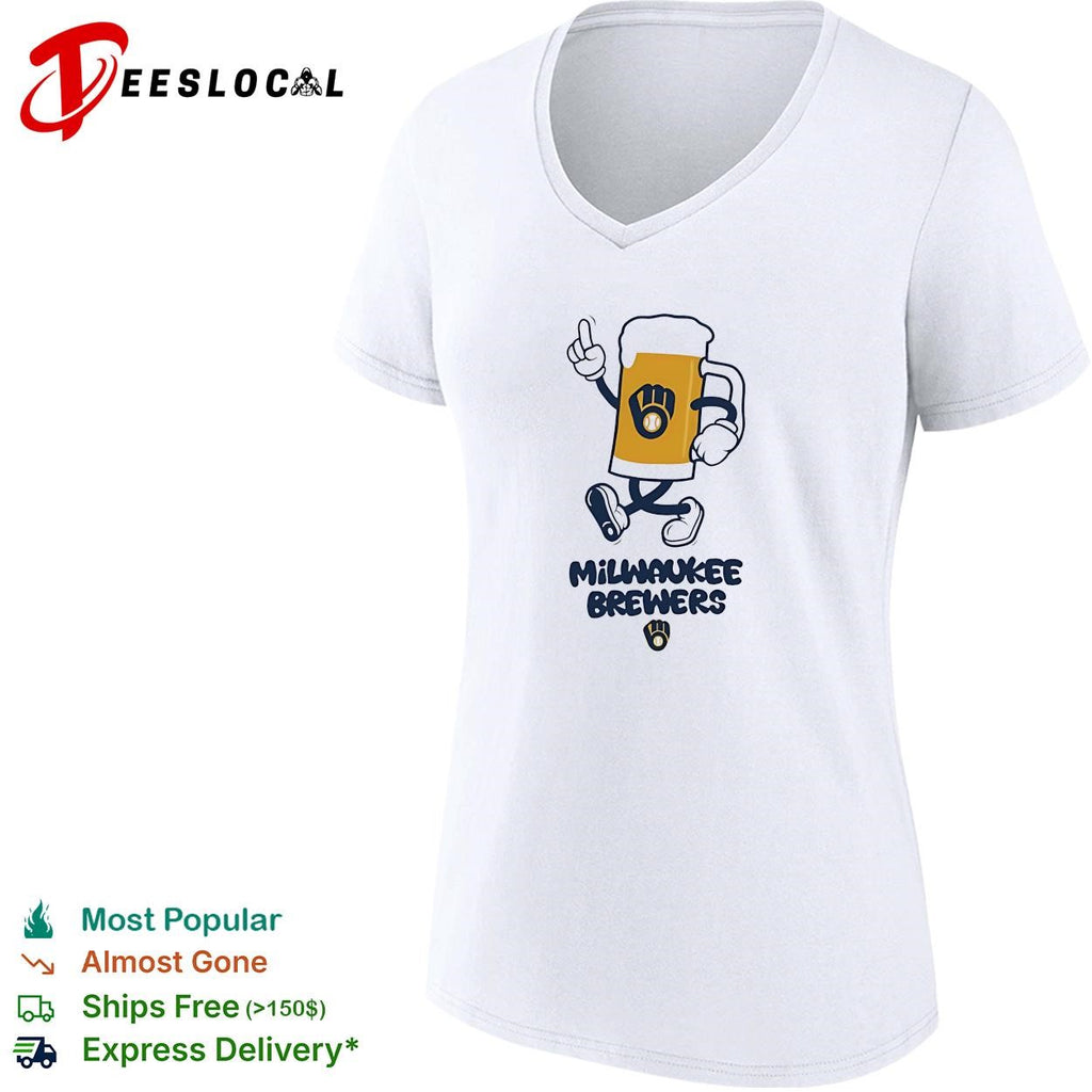 Milwaukee Brewers beer mug mascot index finger shirt