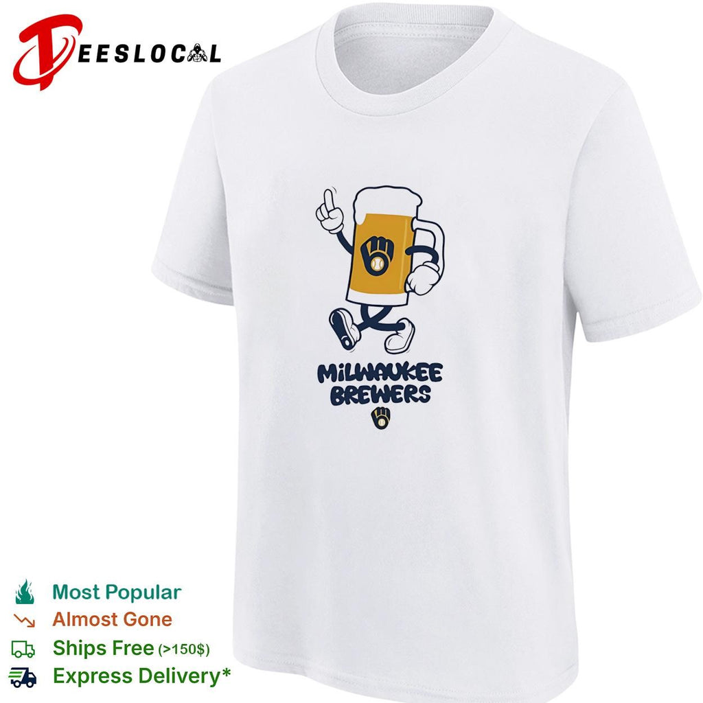 Milwaukee Brewers beer mug mascot index finger shirt
