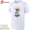 Milwaukee Brewers beer mug mascot index finger shirt