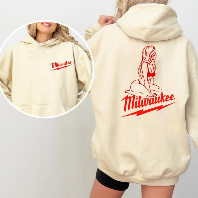 Milwaukee Girl Graphic Hoodie, Trendy Vintage Apparel for Women, Bold Retro Milwaukee Design, Unique Casual Streetwear...