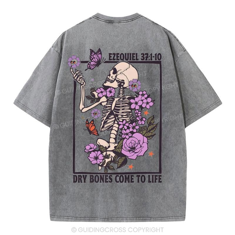 [ Mineral Wash ] Dry Bones Come To Life Christian Washed TShirt Jesus Graphic Washed Style Shirt Hoodie, Sweatshirt